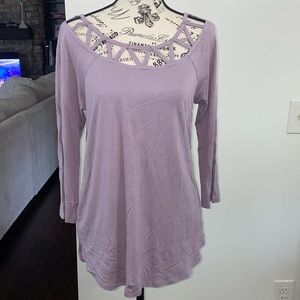 Never worn Maurices lilac 3/4 sleeve blouse size small